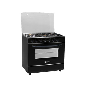 Zero 6 Burner Full Gas Stove – Black