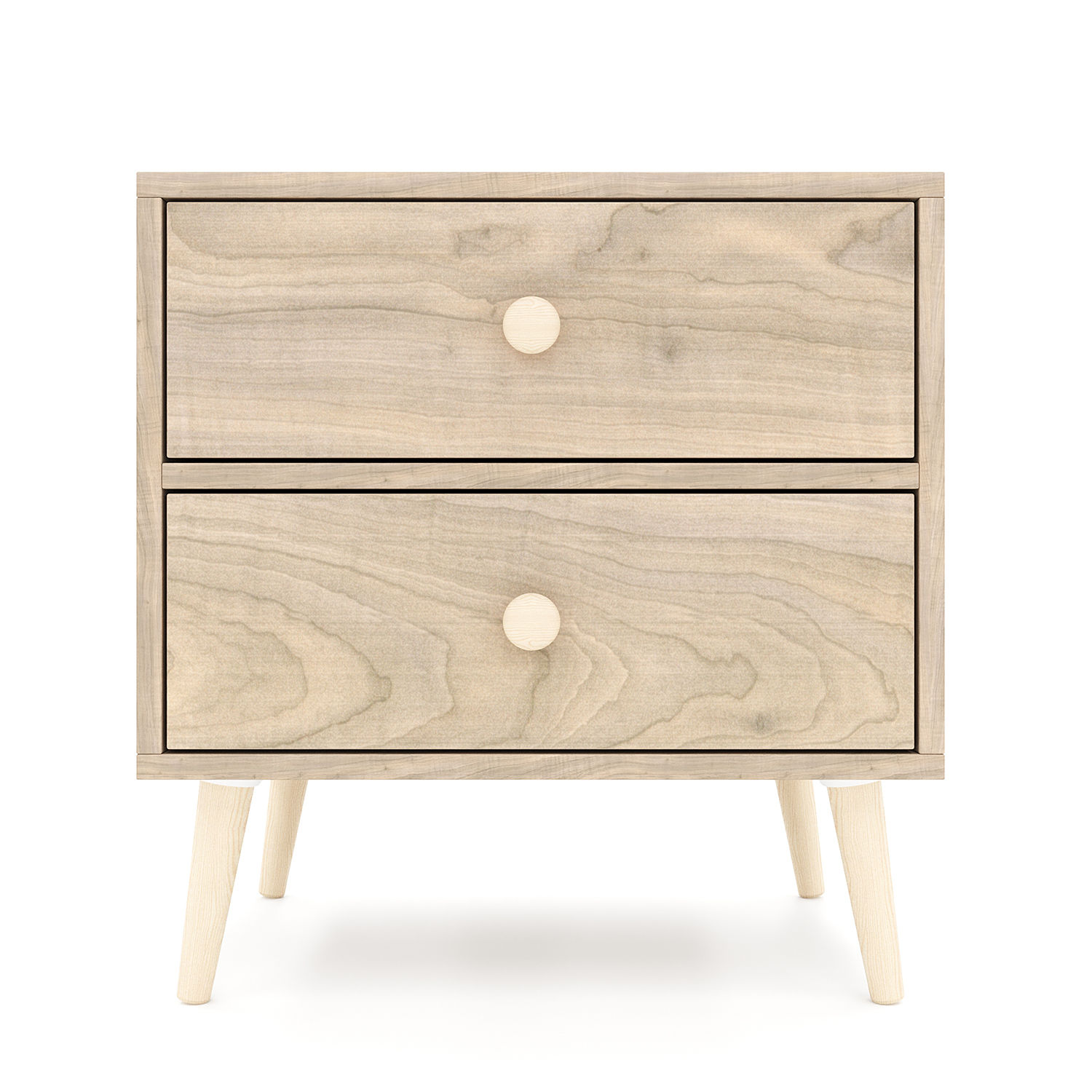 BAM! Scandinavian Two Drawer Night Stand