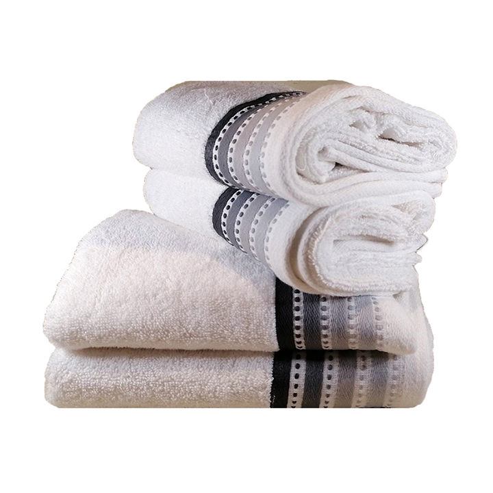Royal Turkish Collection 450gsm 100 Cotton 2 Hand Towels, 2 Bath