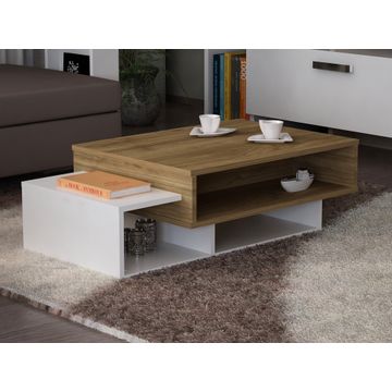 Coffee Table Tab - White, Walnut