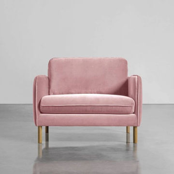 Tate Armchair-Velvet Pink