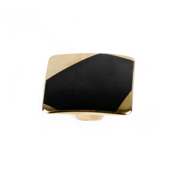 Cabinet knobs zamak nr/gold marble finish 37x37mm 4pc rei