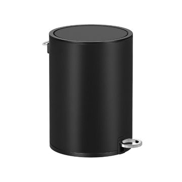 Songmics Pedal Bathroom Bin with Lid, 3L Black