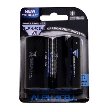 Zinc Carbon D - R20 2pc CARDED