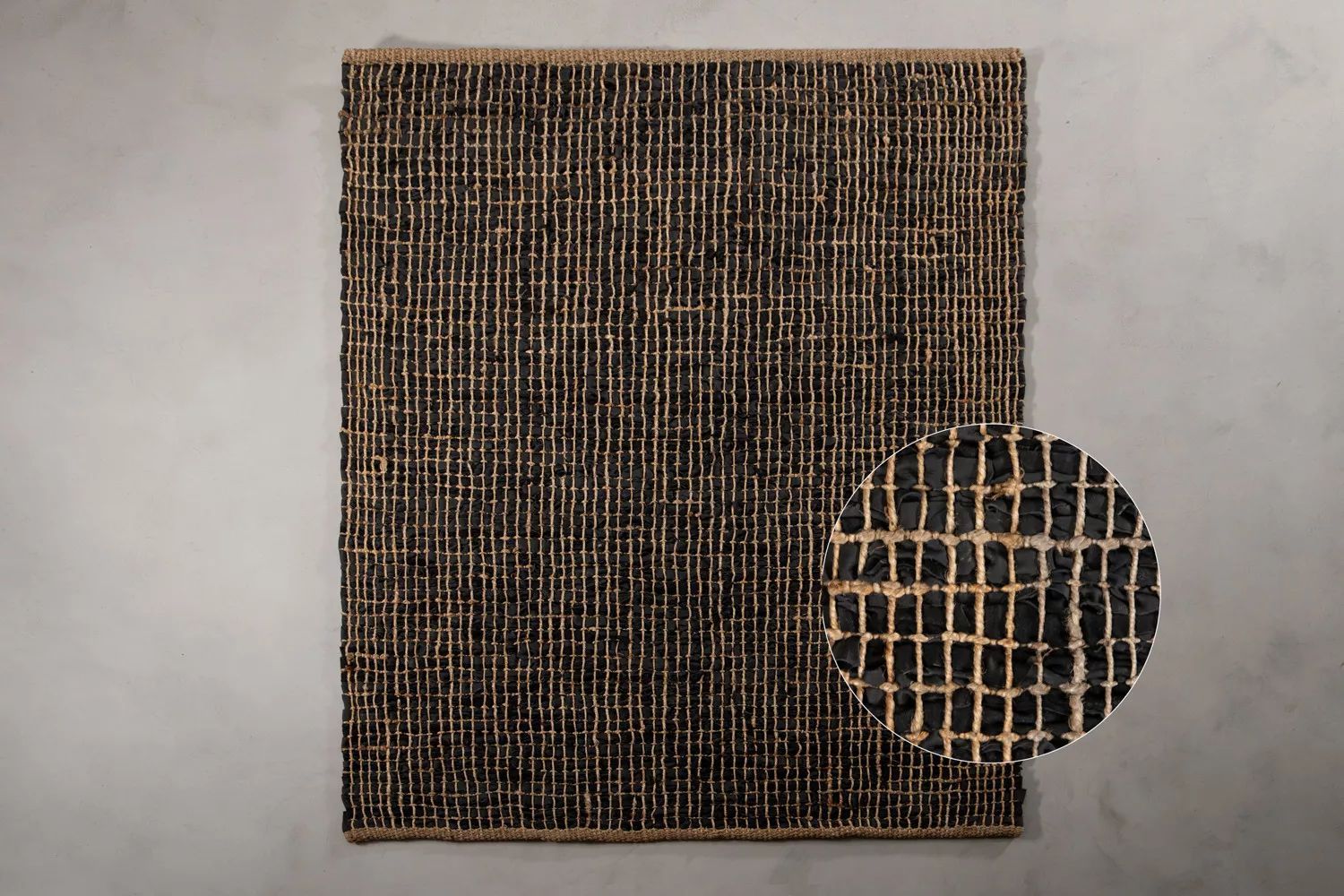 Glow Rug Medium 160x230cm – Jute & Leather Design