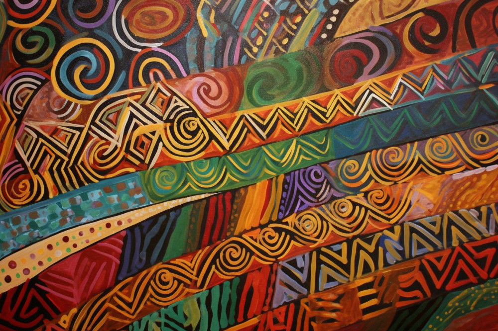 Canvas Wall Art - African Patterns By Abstract Expressions Abstract - A1554 - [120 x 80 cm]