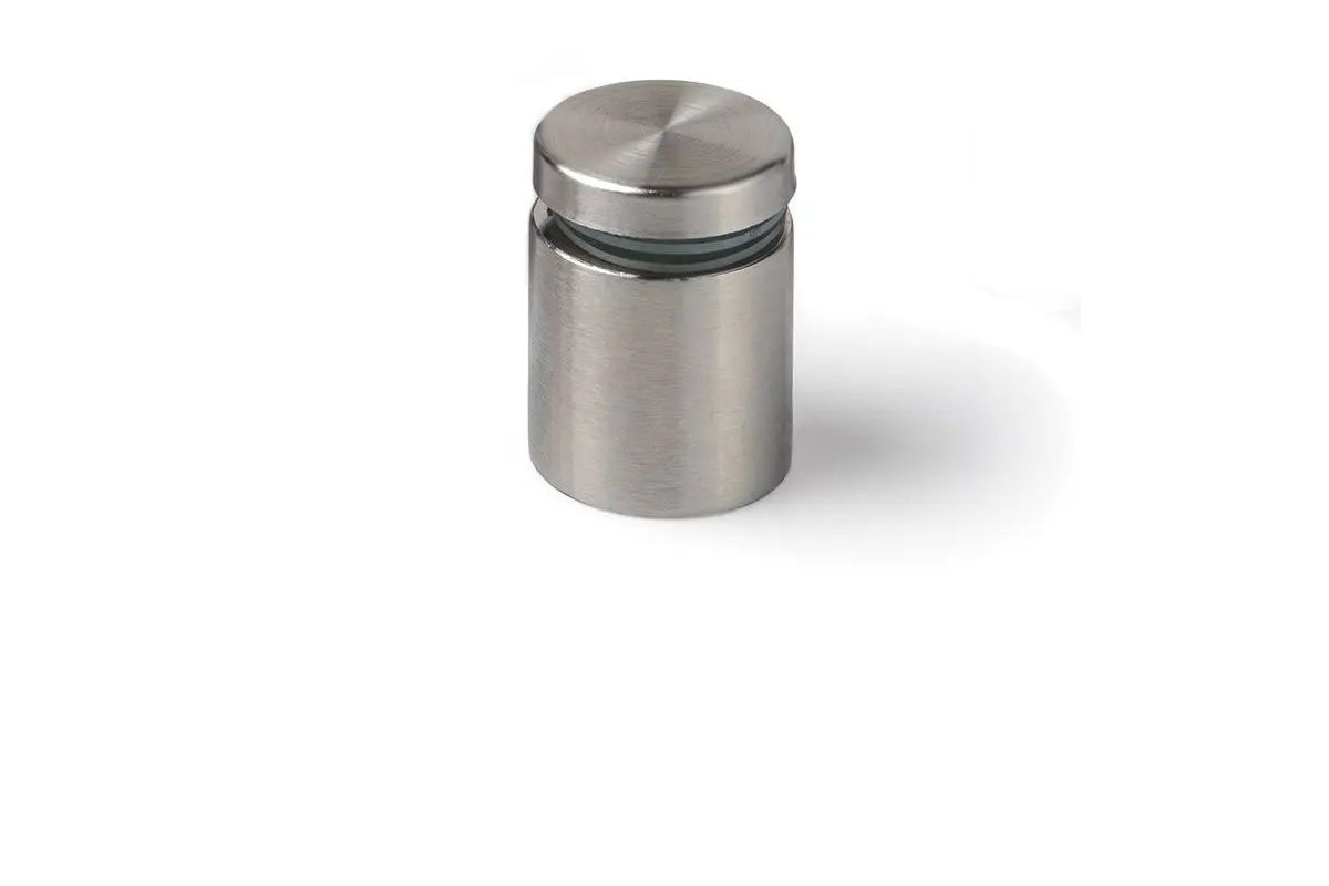 Glass Stand Off, 201 Stainless Steel, H25mm x 25mm (4 pack)