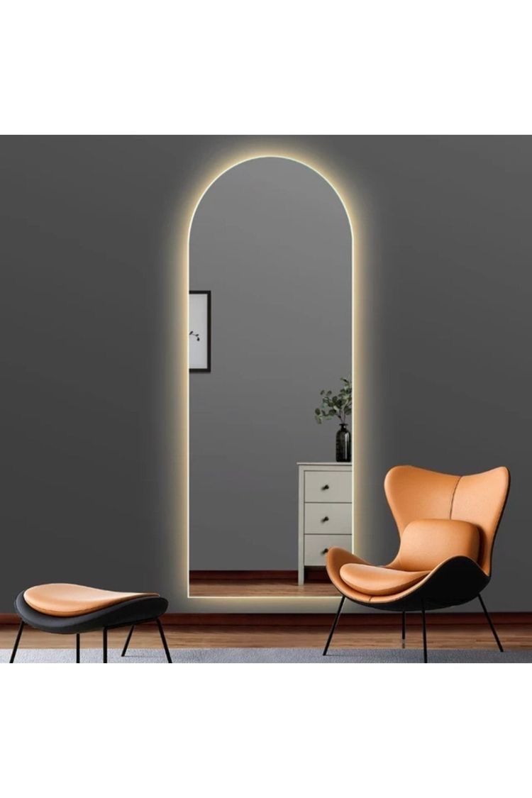 Victoria Arched Mirror Warm White 80x180cm