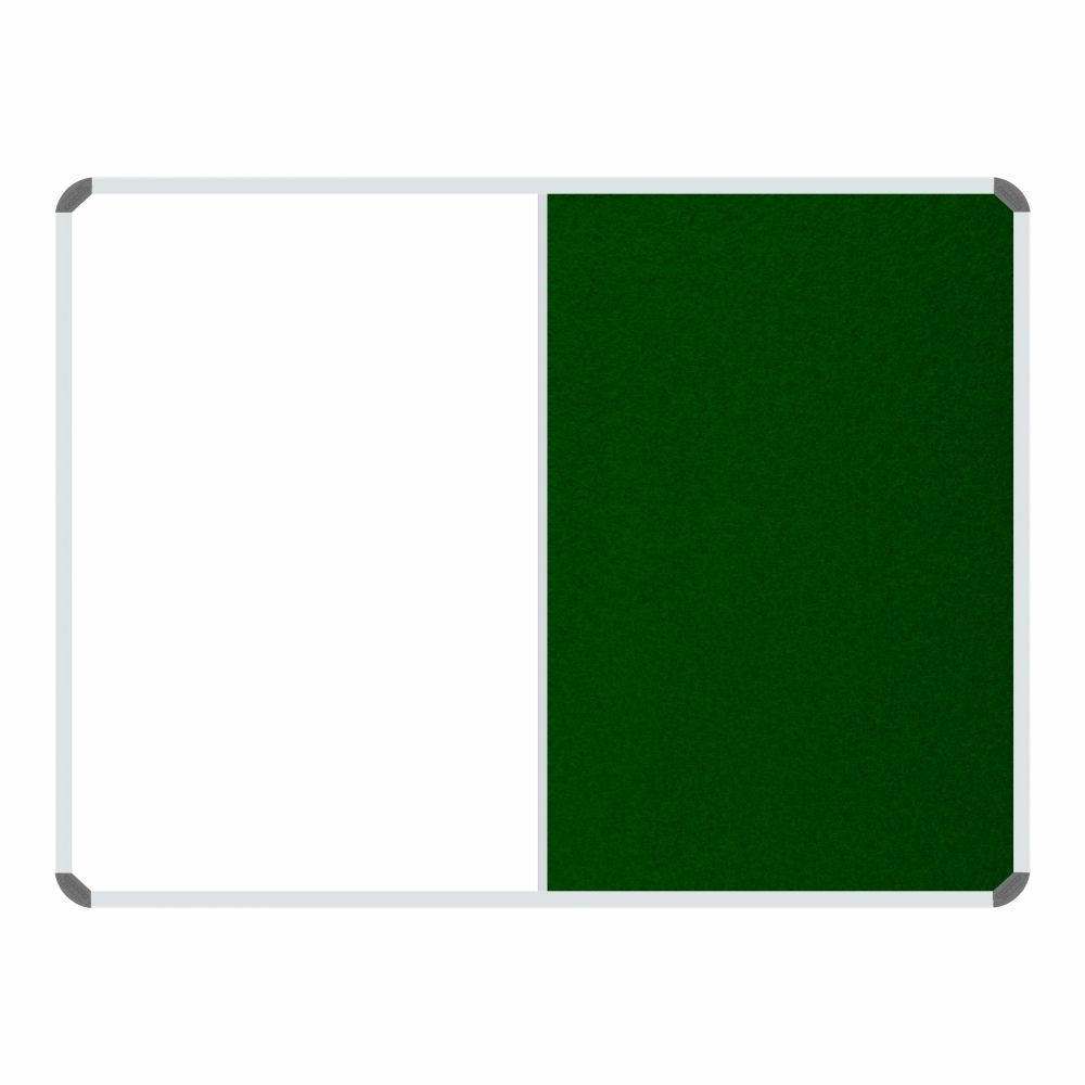 Non-Magnetic Combination Whiteboard (1200*900mm - Green Felt)