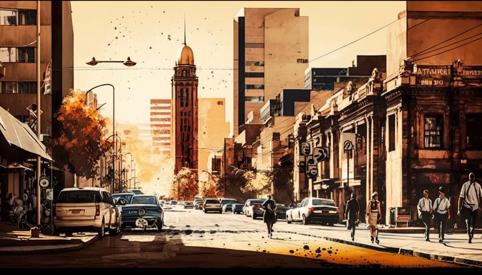 Canvas Wall Art- Johannesburg Abstract  B10011