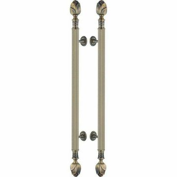 Antique Brass Door Handles -  1200MM - Back-to-Back
