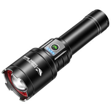 Smiling Shark SD7004 Super Bright 10000 Lumens Torch Rechargeable Flashlight Type-C Rechargeable Powerbank Function Waterproof