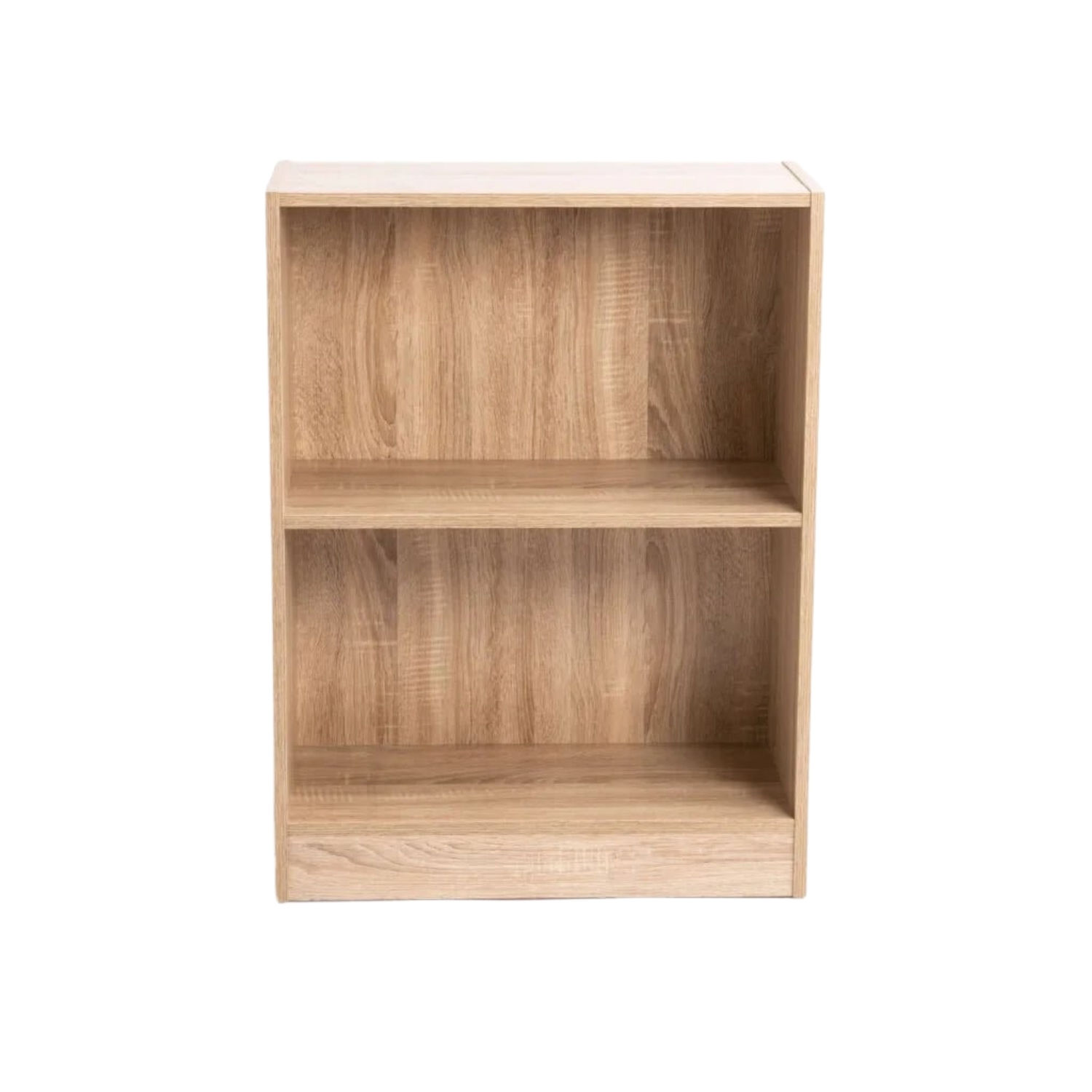2-Tier Bookcase Modern Storage Shelf - Oak