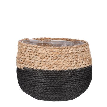 Jorck basket round black - h19xd22cm