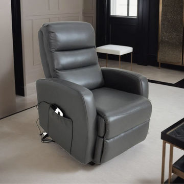 KC FURN – Bailey Electrical Recliner Couch (Grey)