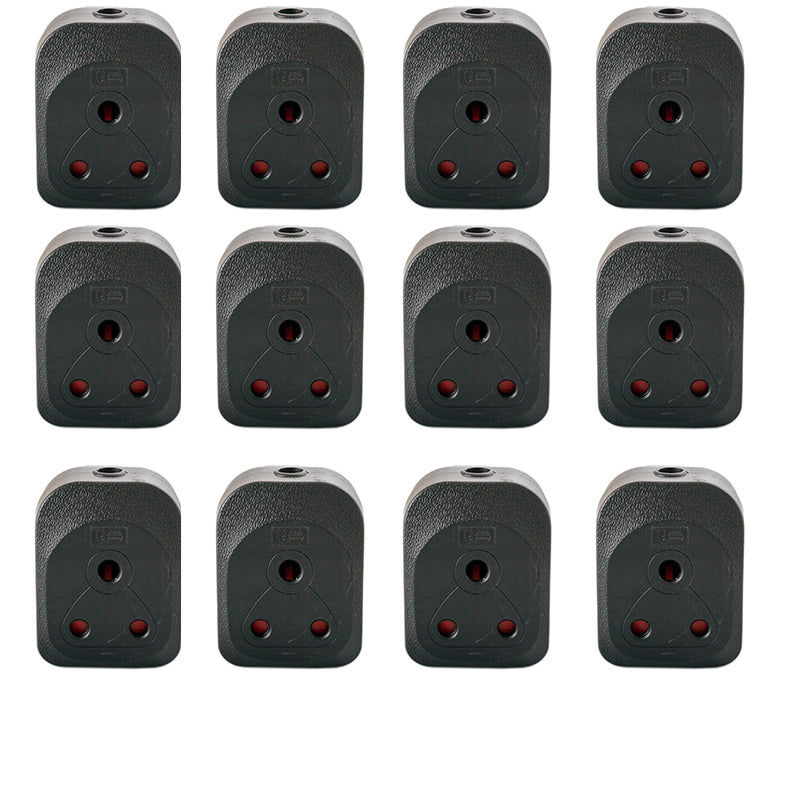 UNITED ELECTRICAL Double Sided Rubber Janus Coupler Black (AOK12B) ( 12 Pack )