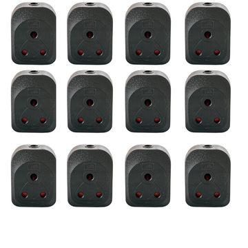 UNITED ELECTRICAL Double Sided Rubber Janus Coupler Black (AOK12B) ( 12 Pack )
