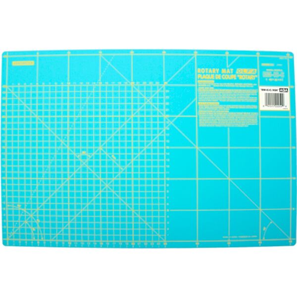 OLFA MAT ROTARY 450 X 300MM METRIC & INCH DOUBLE SIDED BLUE