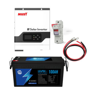 3kW Must Hybrid Inverter & 2.56kWh Ingle Lithium Ion Battery (100Ah)