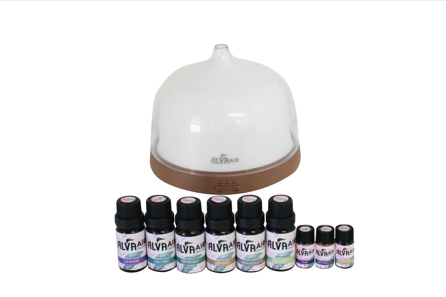 Alva Air   - Aromatherapy Essential Oils Diffuser & 9Pc Essential Oils bundle