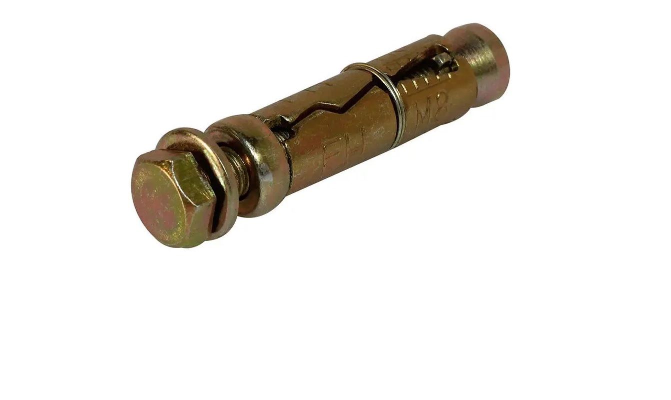 Shield Anchor, Expansion Bolt, M8 x 65mm, 14mm Bit, 4 Pieces (4 pack) BY WOODLY