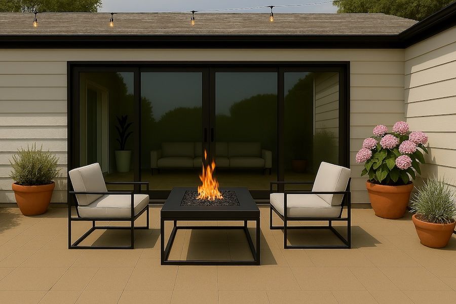 Kenzo - OXXO4221C - Aluminium Double Sliding Door 4.2mx2.1m Charcoal