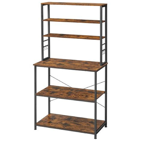 6-Shelf Kitchen Microwave Stand – Multi-Function Storage Rack