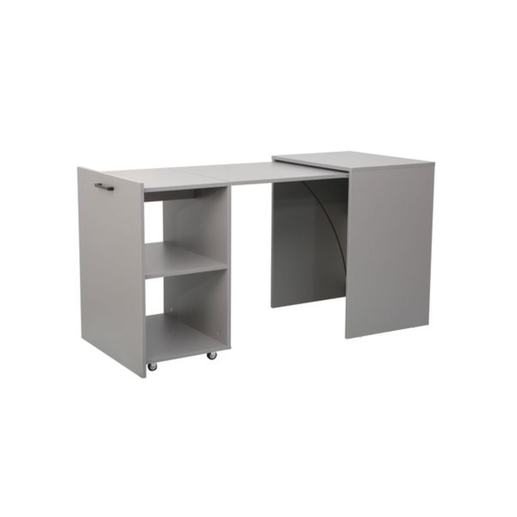 Large Retractable Adaptive Desk - Light Grey