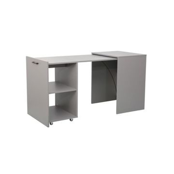 Large Retractable Adaptive Desk - Light Grey