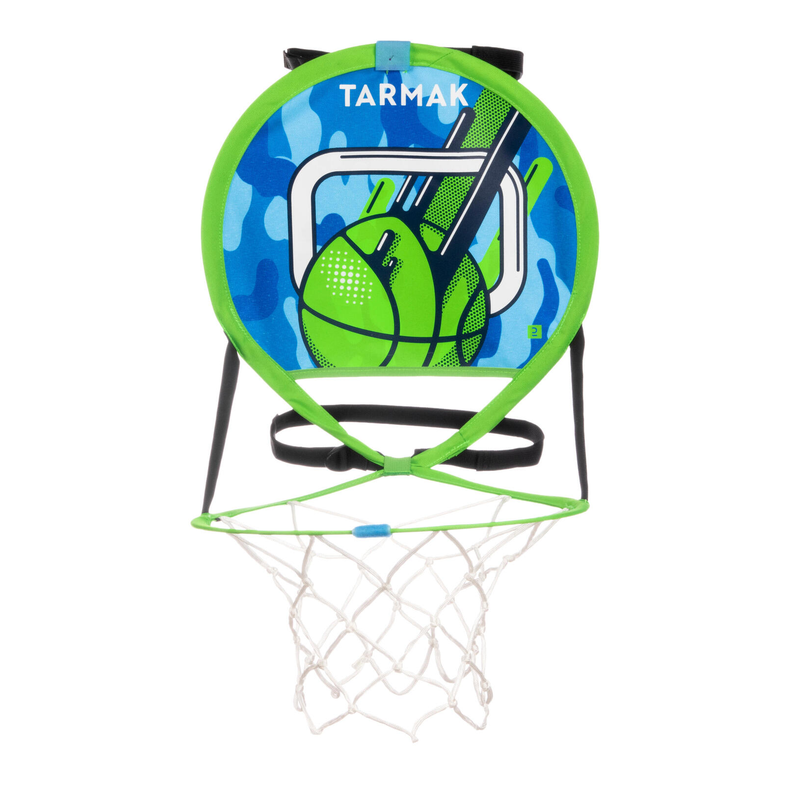 Kids / adult mobile basketball basket with ball hoop 100 - green/blue