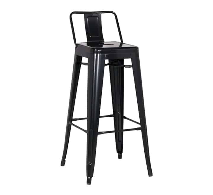 Vividitto - Replica Low Back Tolix Bar Stool - Black