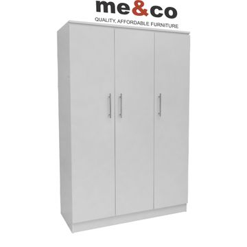 Scotty 3 Door Wardrobe - White