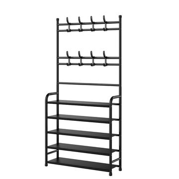 Nudekor - 5 Tier Heavy Duty Multipurpose Storage Rack - Black