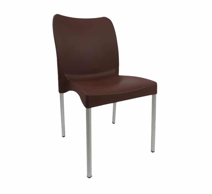 Vividitto - Heavy Duty armless Café Chair - Brown