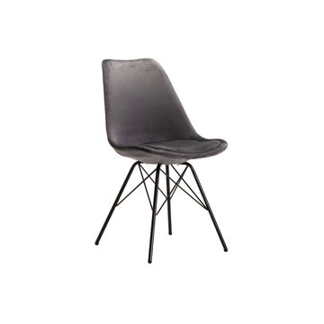 Vividitto - Lema Velvet Dining Chair - Grey