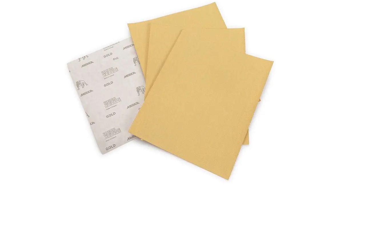 Gold Sandpaper, 280mm x 230mm, P220 (4 pack) BY WOODLY