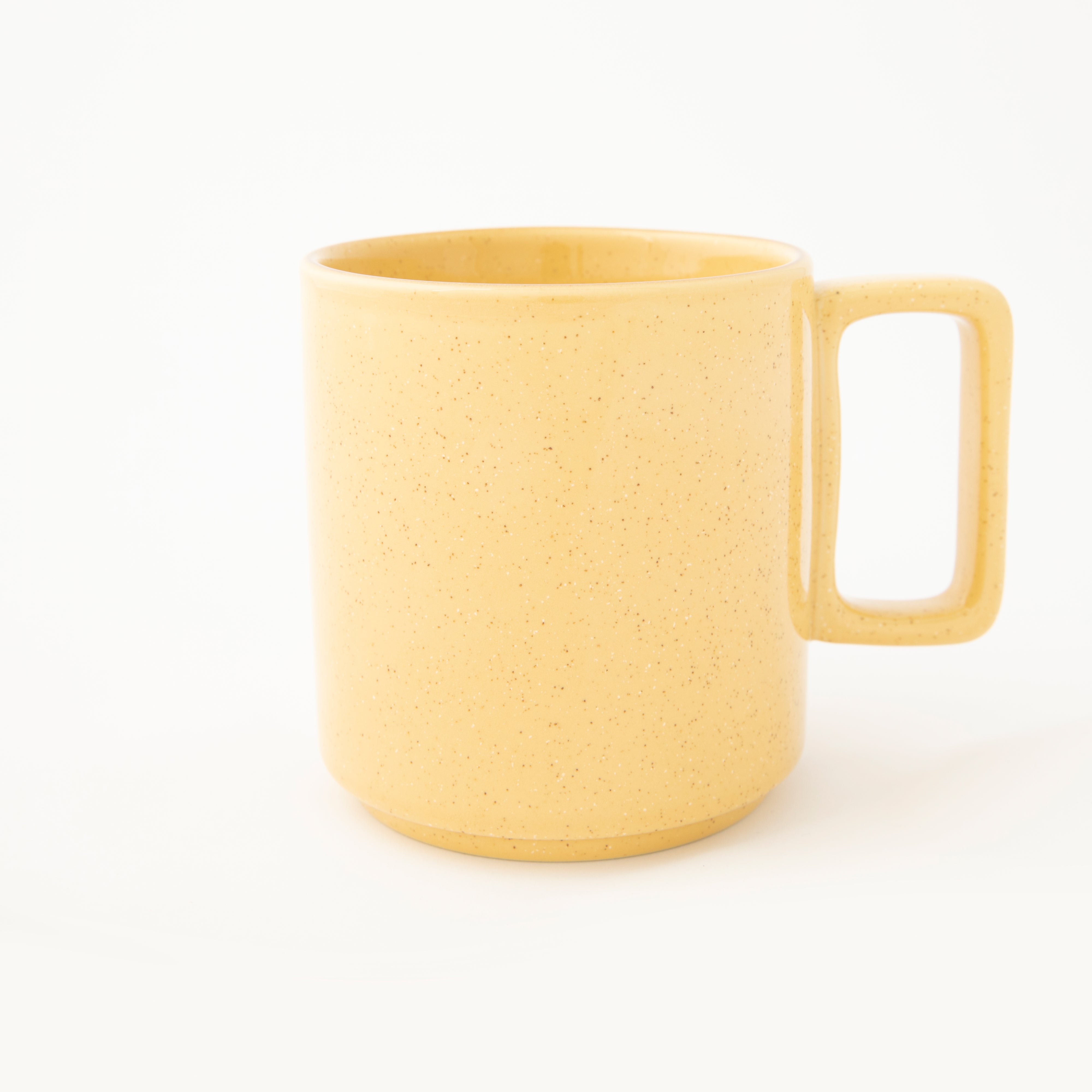 OMADA Flat Stackable Mustard Mug Set of 4
