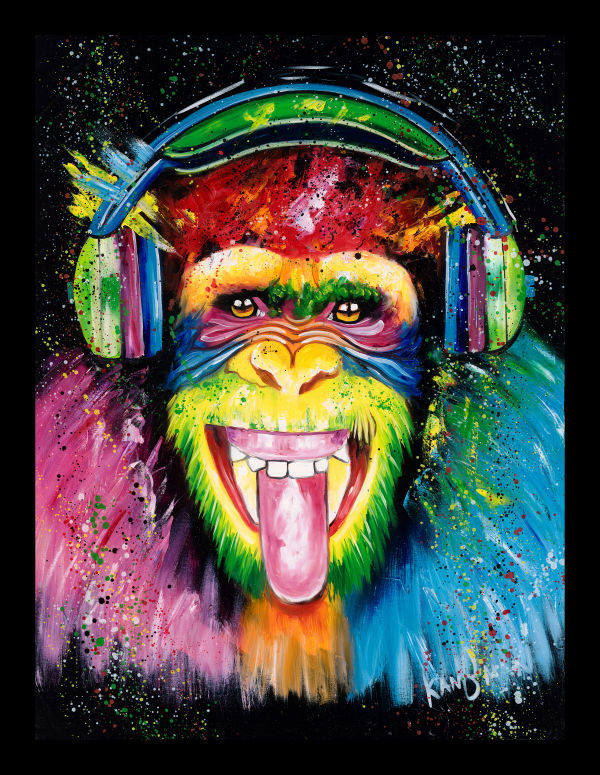 Paramount Mirrors & Prints - Canvas Art - Retro Monkey 1200 x 800
