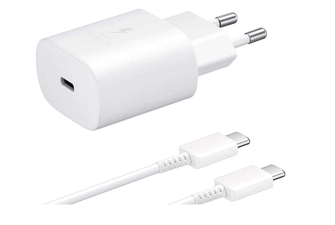 25w fast charging wall charger with type C to Type C cable