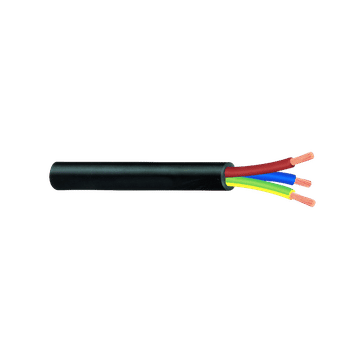 Wire 2.5mm x 3 CORE BLACK CABTYRE /50M