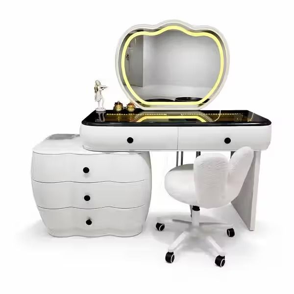 LBM FURN- Sofia Luxurious Dressing Table With LED lights & Chair