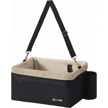 Feandrea Dog Car Seat with Adjustable Straps, Black