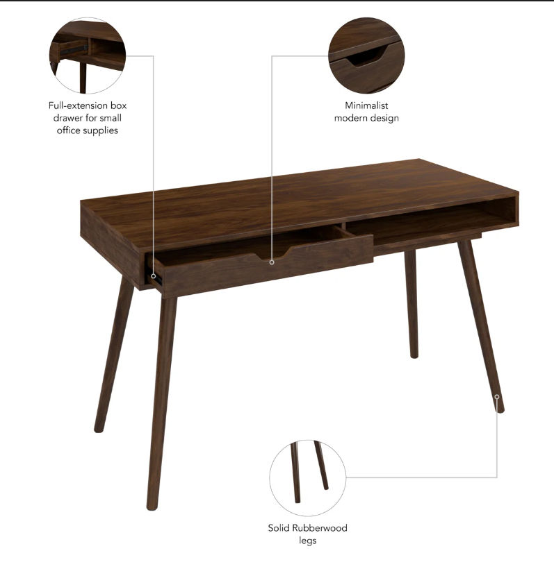 GreenLine Interiors TLZ Study Desk Mahogany