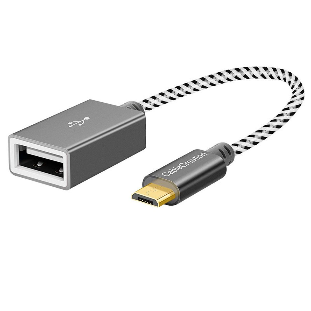 CableCreation Micro USB 2.0 OTG Male to Female Adapter