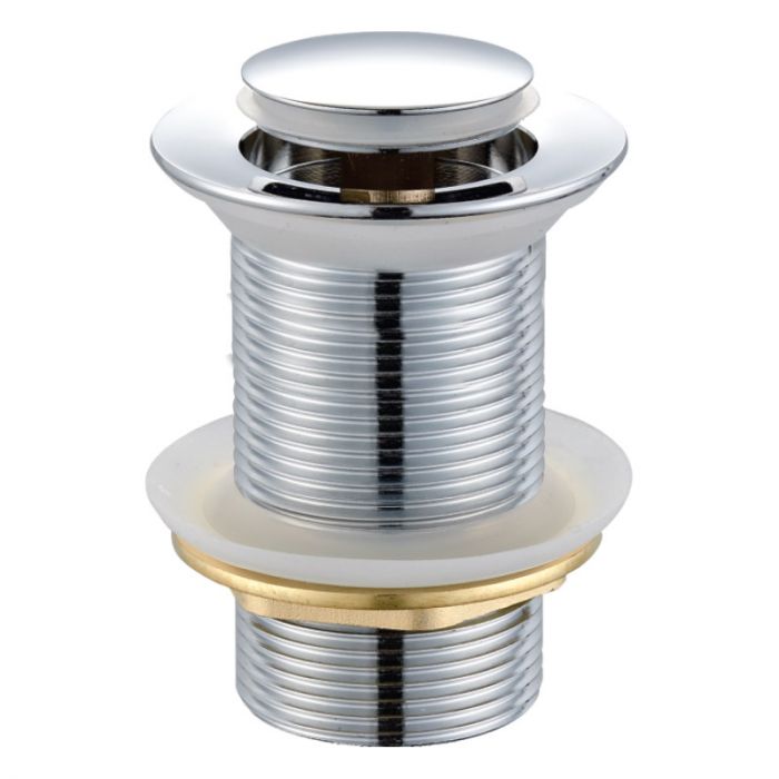 Bulk Pack x 2 Chrome Plated Unslotted Pop-Up Basin Waste - 32mm