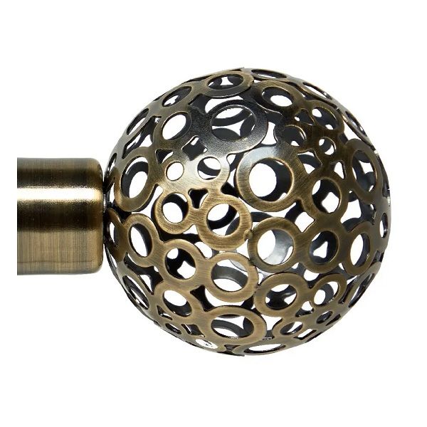 Steel Rod Finial, Mesh Ball, Bronze, 25mm BY WOODLY