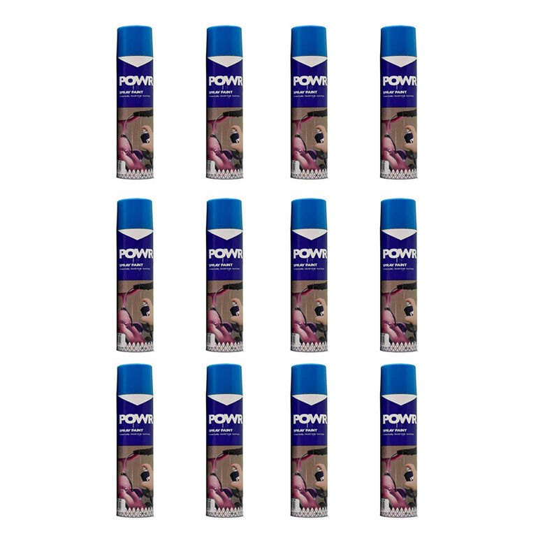 POWR Heat Resistant Spray Paint Blue 300ml ( 12 Pack )