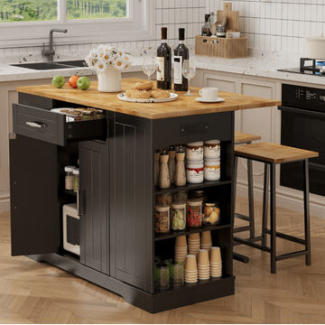 GreenLine Interiors Tassie Kitchen island Black and Pine