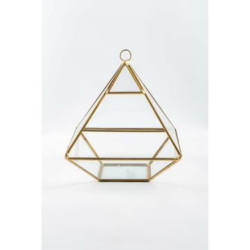 PYRAMID GOLD 15X15X24CM