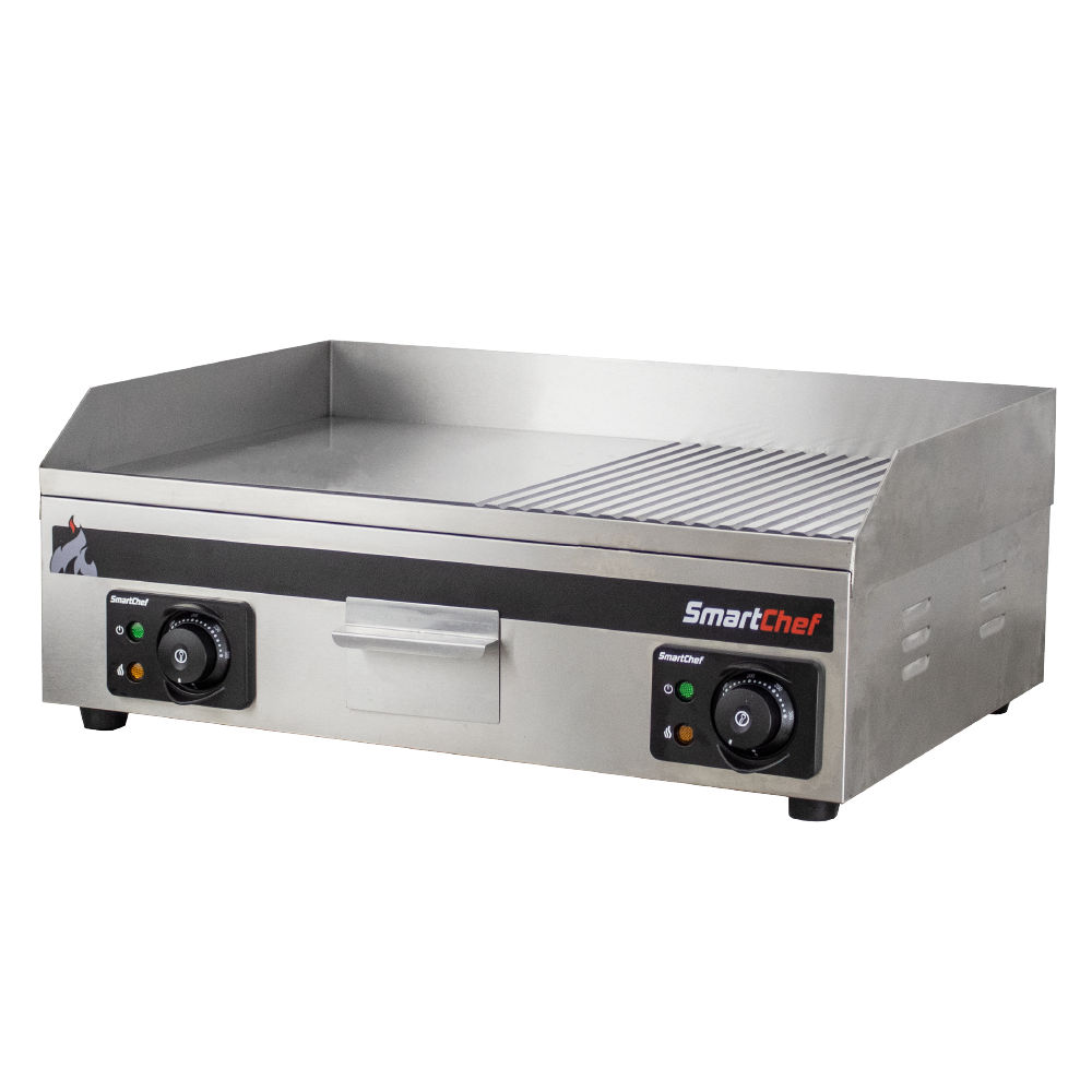 Flat Top Griddle - Half Ribbed - Electric - 600mm